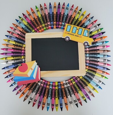 Crayon Wreath | Teacher Gift | Holiday Gift - image1